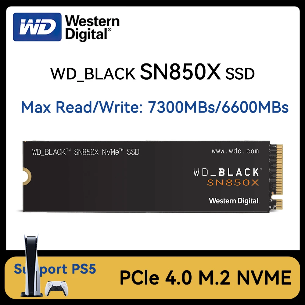 Внутренний твердотельный диск Western Digital WD SN850X 1 ТБ 2 SSD NVMe M.2 2280 PCIe4.0 X4 Gen4