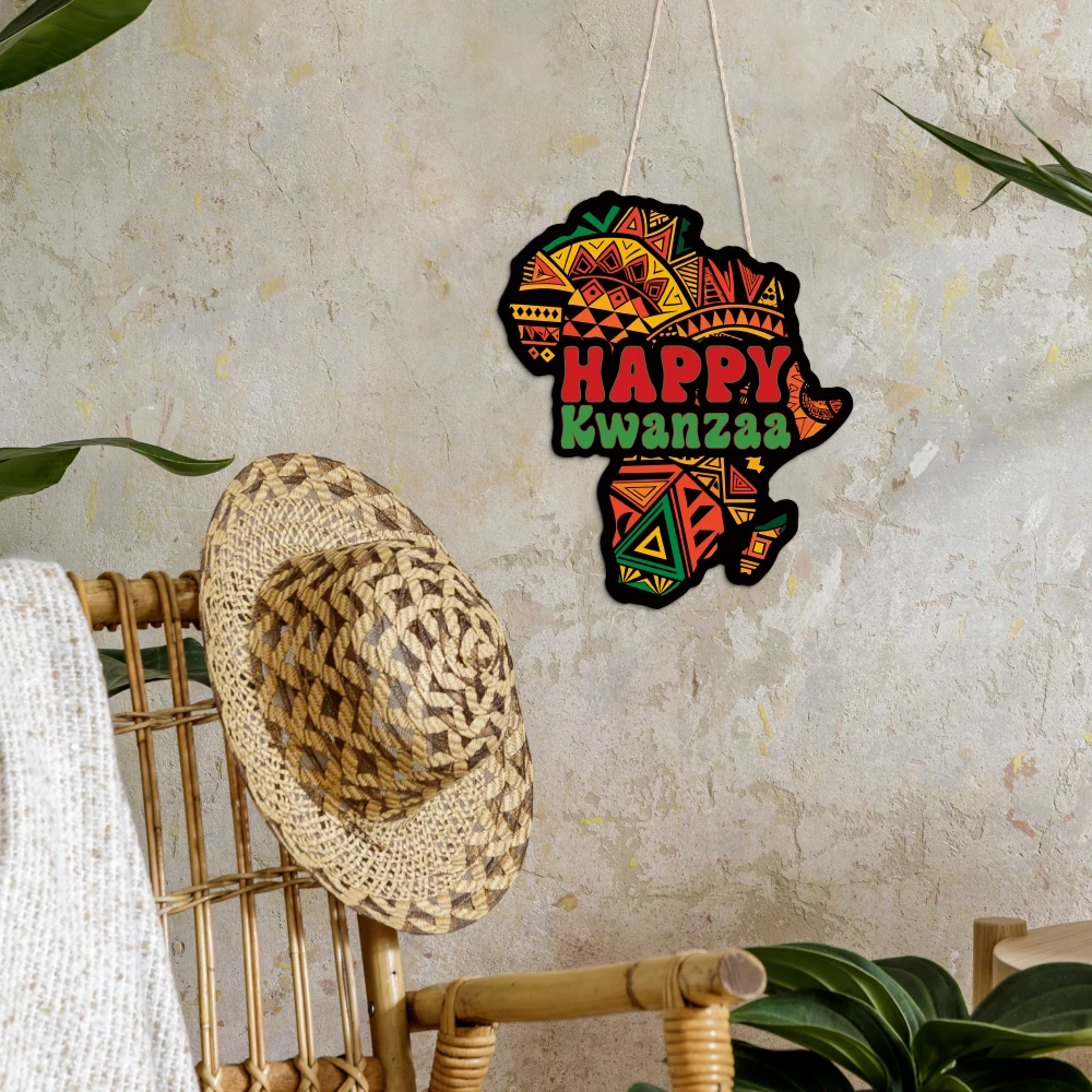 1 шт. деревянный подвесной знак Кванзаа 10 6x9 дюймов