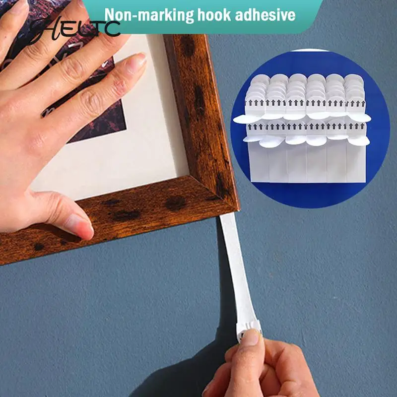 

10PCS Damage-Free Picture&Frame Hanging Strips Wall Sticker Command Hook DIY Stickers Glue For Frame