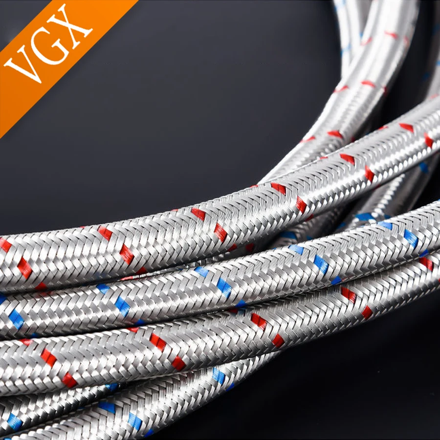 VGX G1/2 G3/8 G9/16 304 гибкие сантехнические трубы из нержавеющей стали смеситель для