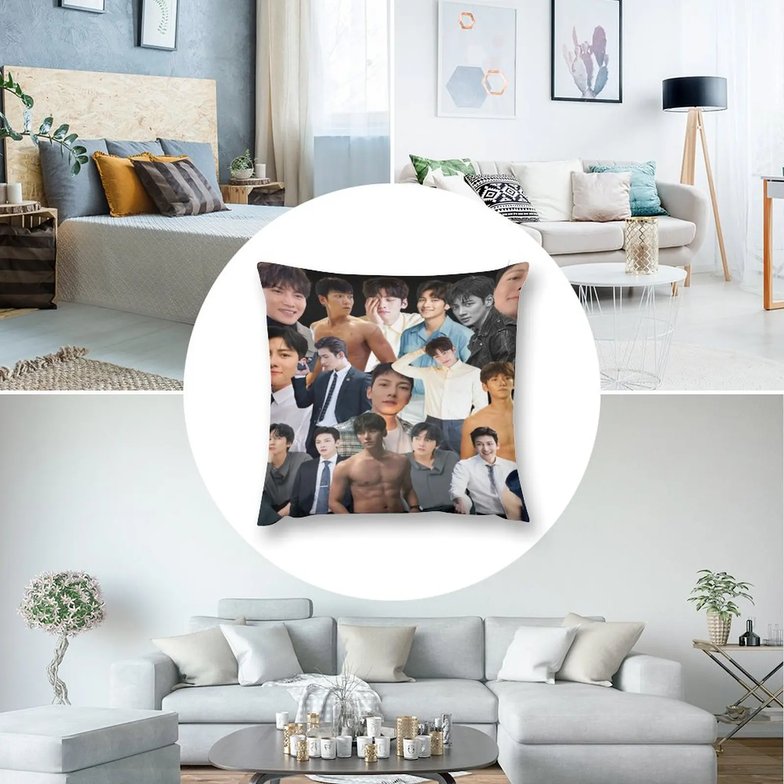 Ji Chang-wook Декоративные диванные подушки для фотоколлажа