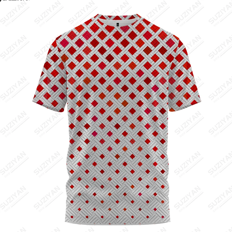 

2023 Men's Summer Fashion Hot Sale Gradient Color Pattern 3D Printing Short Sleeve T-shirt Round Neck Pullover Casual Style Top