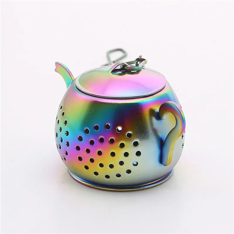 

Teapot/Star/Heart Shape Tea Strainer Stainless Steel Tea Infuser With Chain Herbal Spice Filter Diffuser Kitchen Gadget Teaware