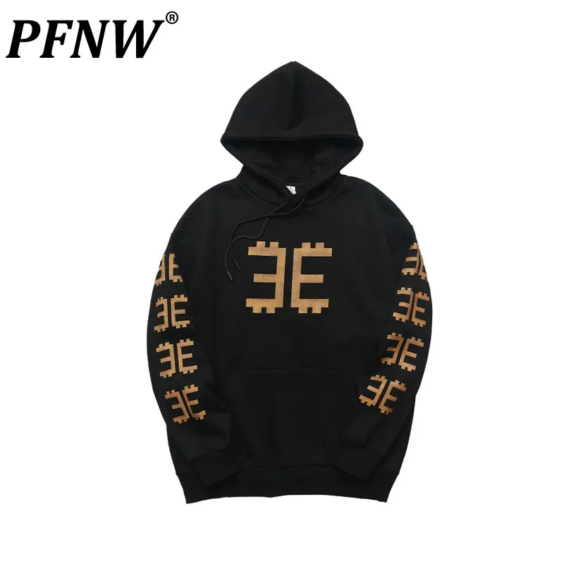 

Мужская Флисовая Толстовка PFNW, черная винтажная толстовка с капюшоном, в стиле хип-хоп, с надписью, свободного покроя, модель 12Z6017 на осень/зиму, 2023