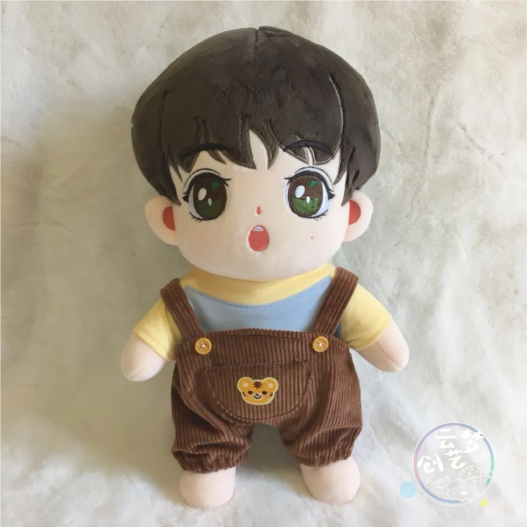 

Handmade 40cm doll clothes two-color optional cute corduroy suspenders suit star doll clothes without dolls