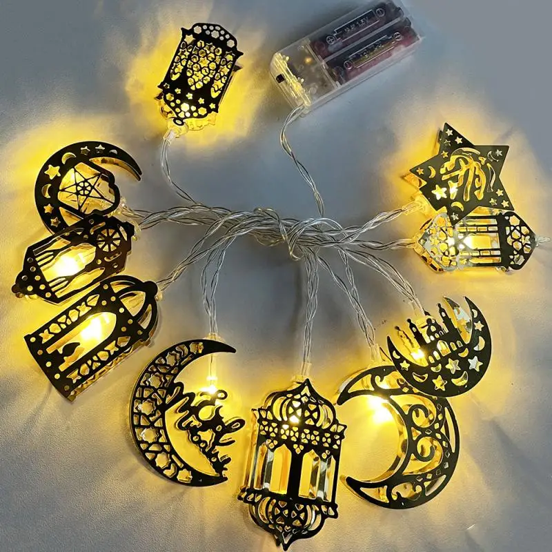 

Декоративная гирлянсветильник Рамадан, 10 светодиодов, s EID Lamp 3D, ночсветильник Eid Mubarak, Дворцовый фонарь, светильник ная гирлянда для мусульма...