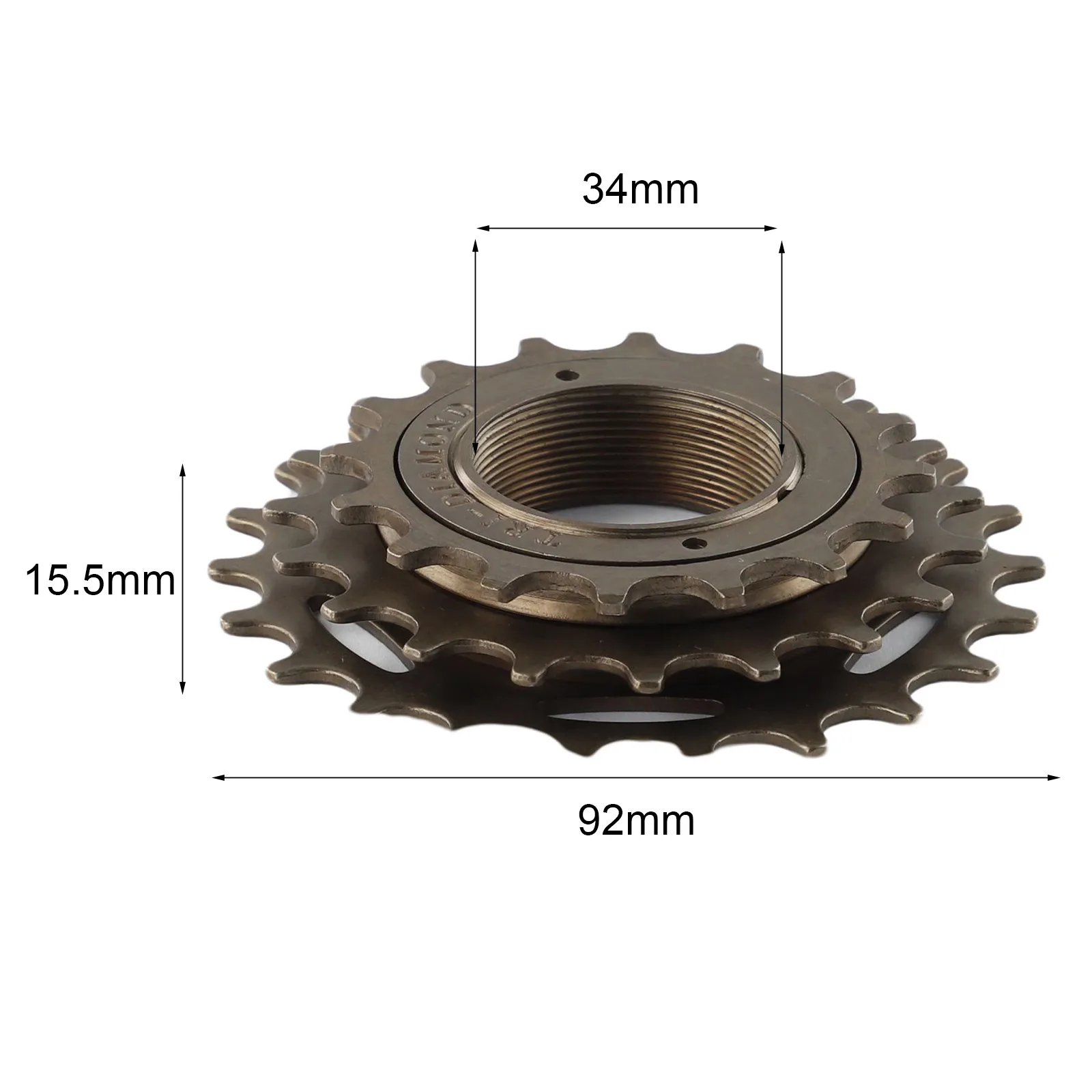 

Cycling Parts Bicycle Freewheel 16-19-22T 3 Speed 92x92x15.5mm Black Steel For Threaded Outer Diameter 34mm Durable