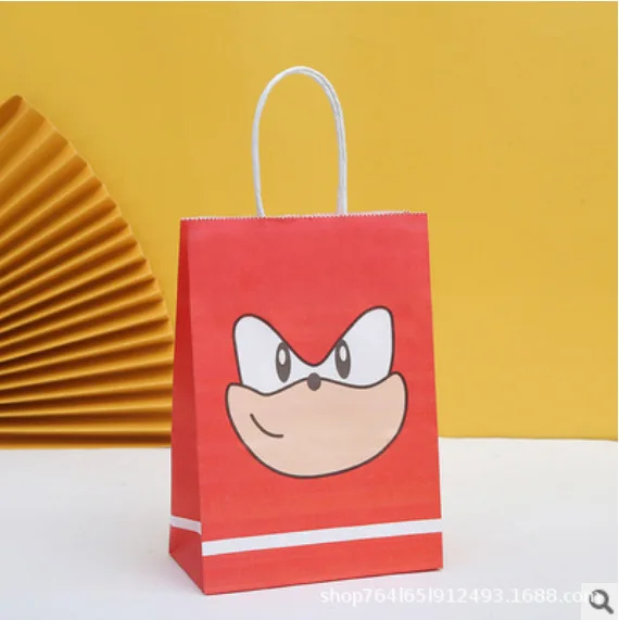 Фото Хит продаж: Новая подарочная сумка Sonic Candy с милым мультяшным ежиком, аниме-сумка для покупок, украшение для праздничной вечеринки, игрушки для детей на день рождения, подарок №3