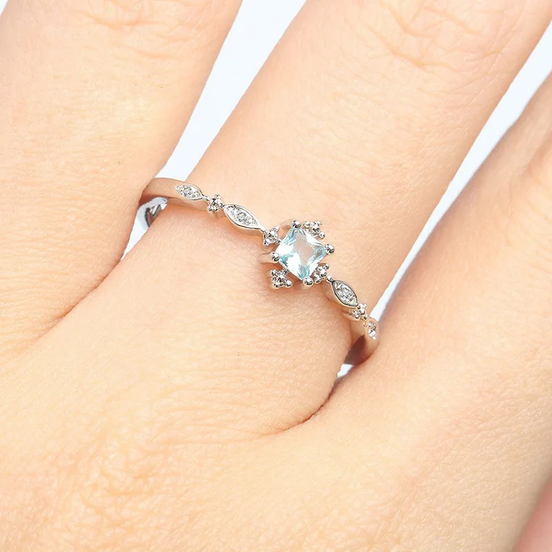 Взрывоопасный топаз Аквамарин бриллиантовое кольцо европейские и американские