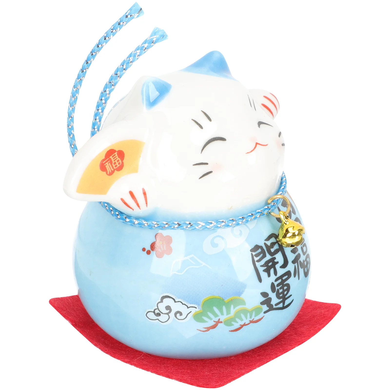 

Cat Lucky Chinese Maneki Neko Statue Fortune Figurine Figurines Waving Ceramic Merch Online Arm Beckoning Gift Decor Kawaii