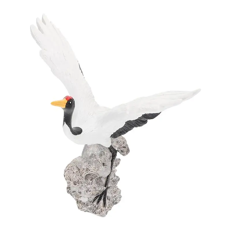 

Моделирование маленького Белого Журавля, миниатюрная модель животного, фигурка птицы, Декор для дома, аксессуары