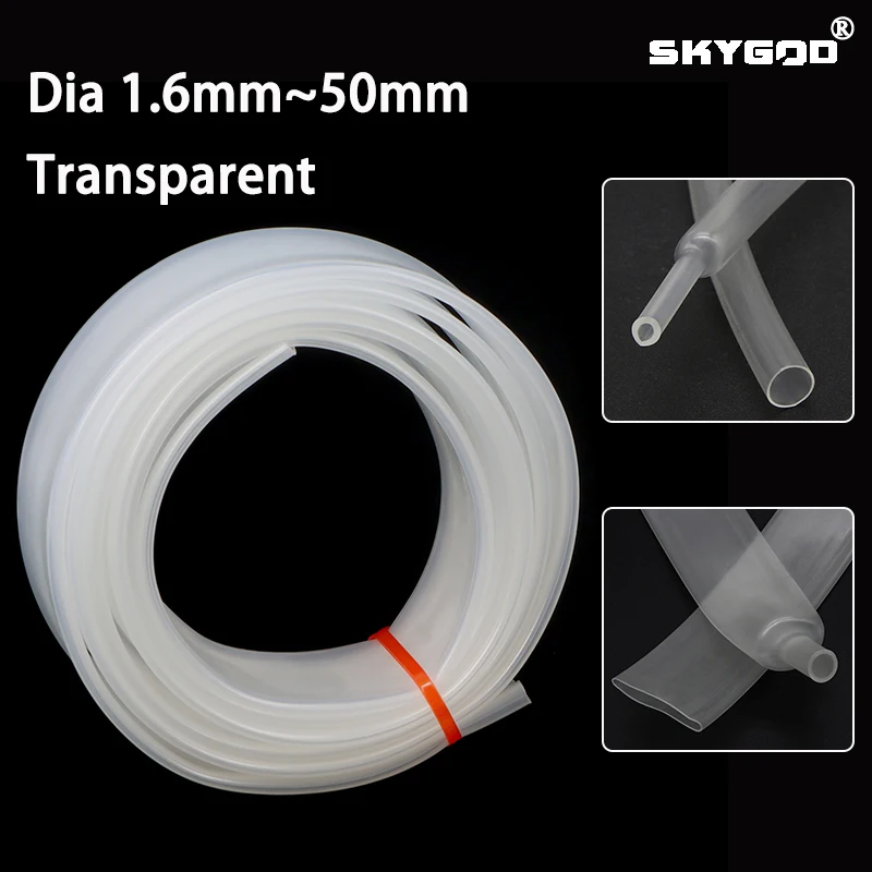 Прозрачная термоусадочная трубка 3:1 полиолефиновая 1.6~50 мм с клеем