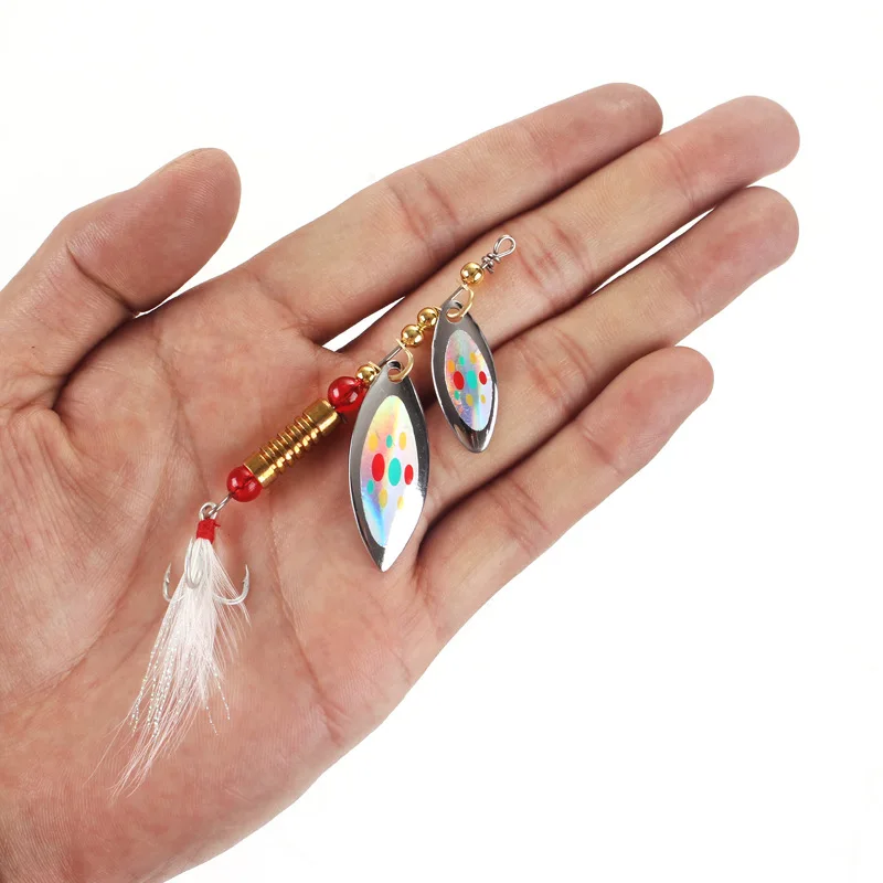 

Рыболовные приманки Luya, составная вращающаяся приманка с блестками, искусственная приманка для ловли окуня в пресной воде, Аксессуары для рыбалки