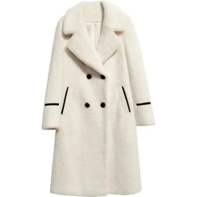 Imitation Fur Coat Women's New 2022 Autumn And Winter Parka Long Thick Outwear Imitation Mink Fleece Coat Ladies Wool Coat