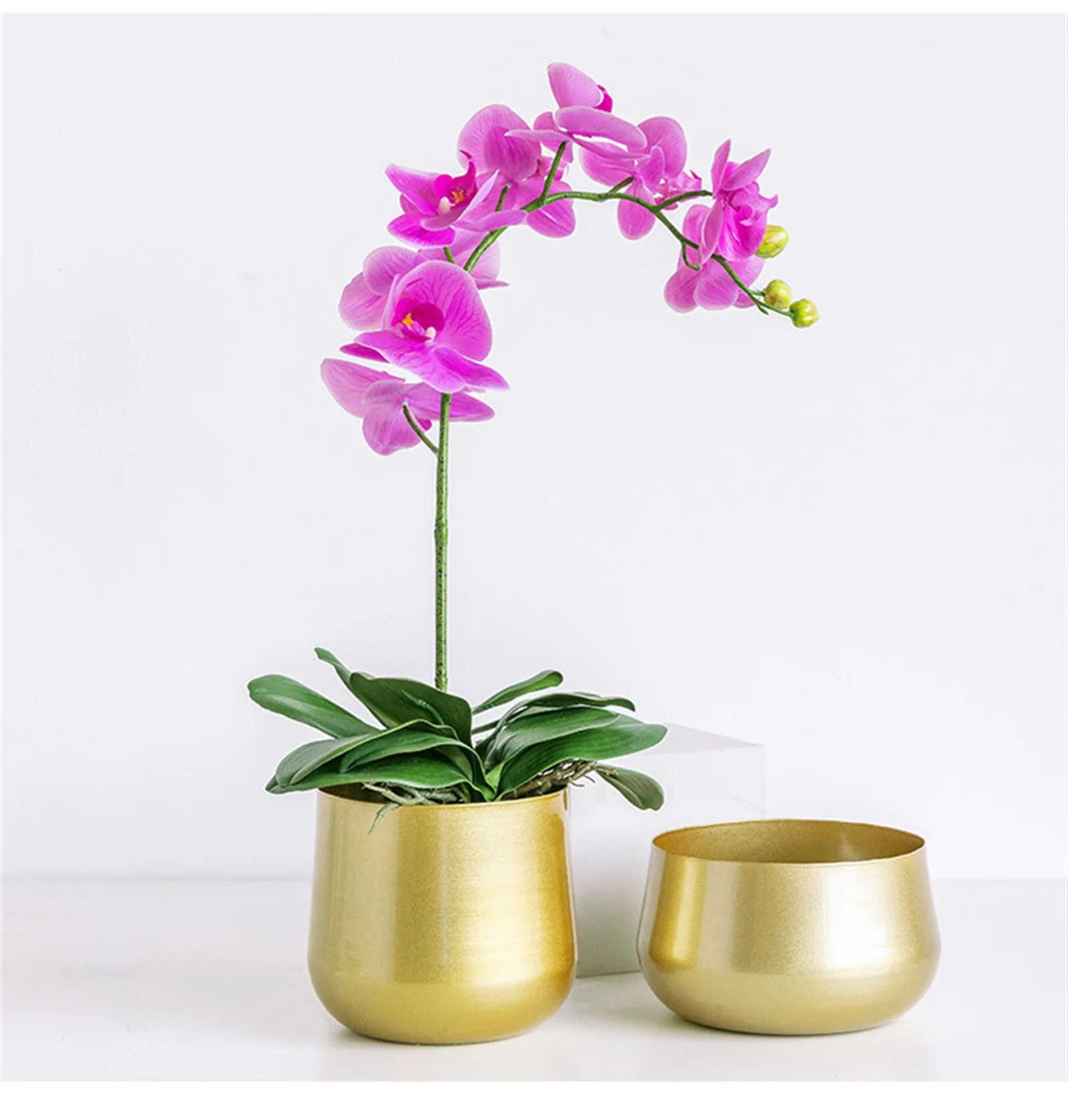 

Gold Plant Pot Gold Pots For Plants Metal Flower Pot Vase With Drainage Hole Modern Flowerpot For Indoor Outdoor Balcony
