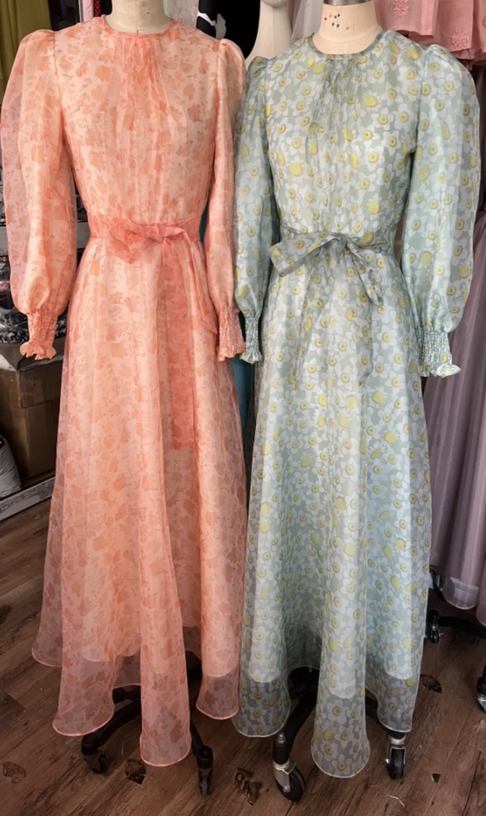 New Muslim Arab Pakistan Women's Fashion Printed Organza Dress Middle East Moroccan Kaftan Abayas for Women Robes