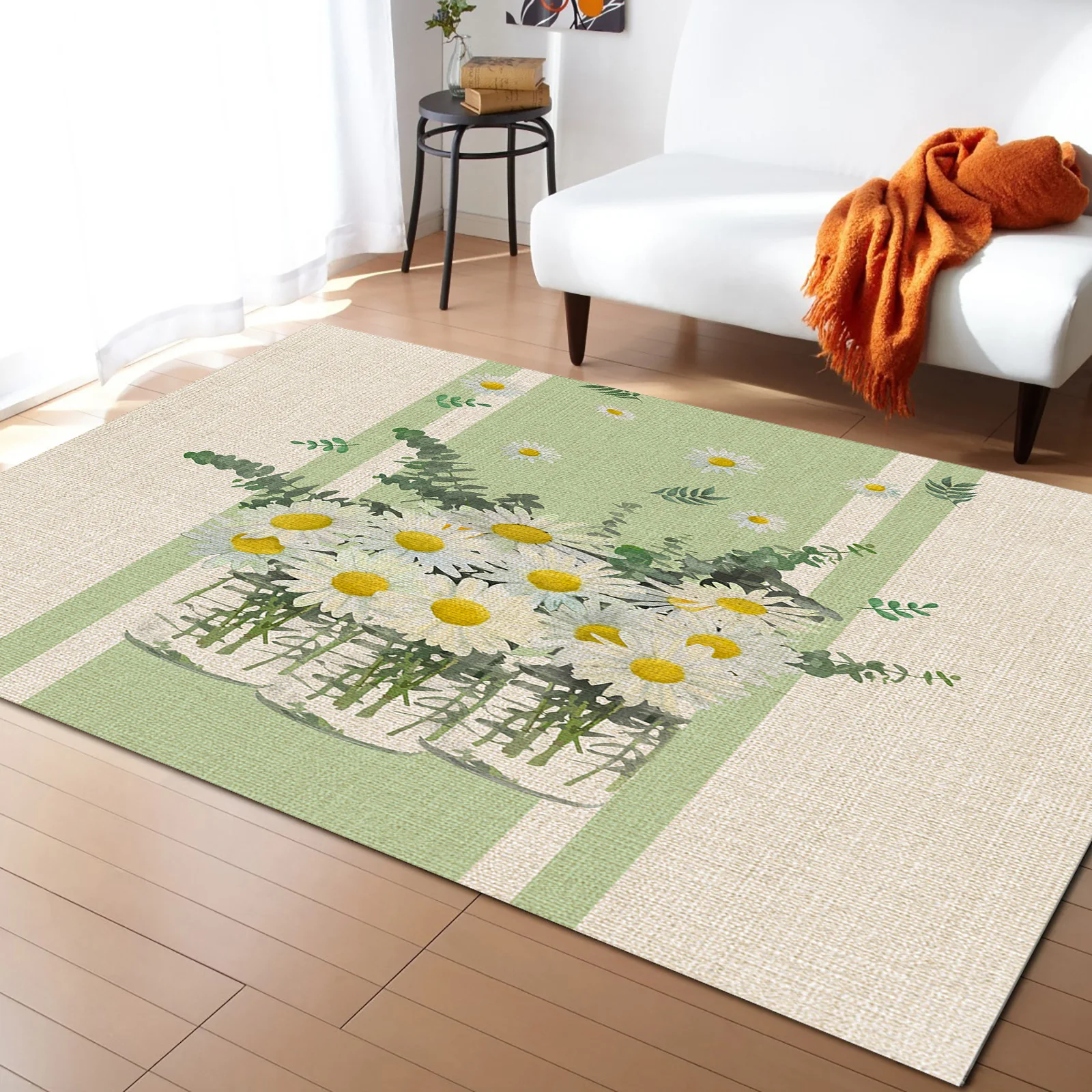 

Ваза ромашки ковры для спальни современные коврики для гостиной домашний отель Декор Печатные большие коврики