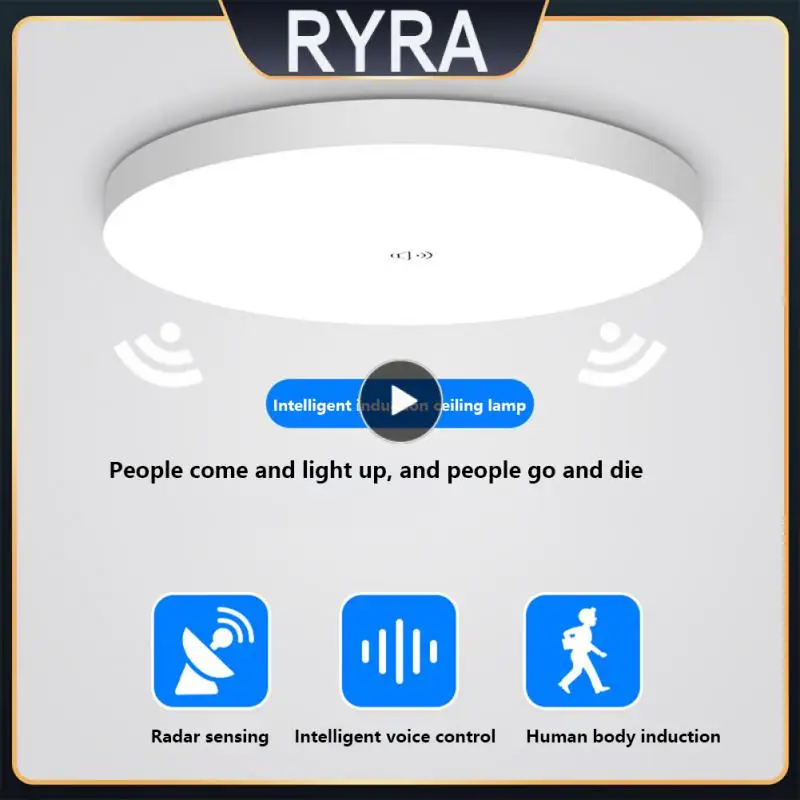 

Светодиодная лампа с датчиком движения, Индукционное освещение с оптическим управлением, современные подвесные потолочные светильники, ум...