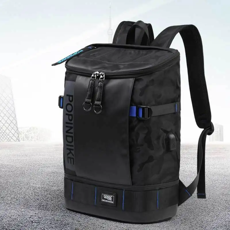 

Men's Backpack Trend USB Computer Backpack Camouflage Travel Bag Canvas Student School Bag