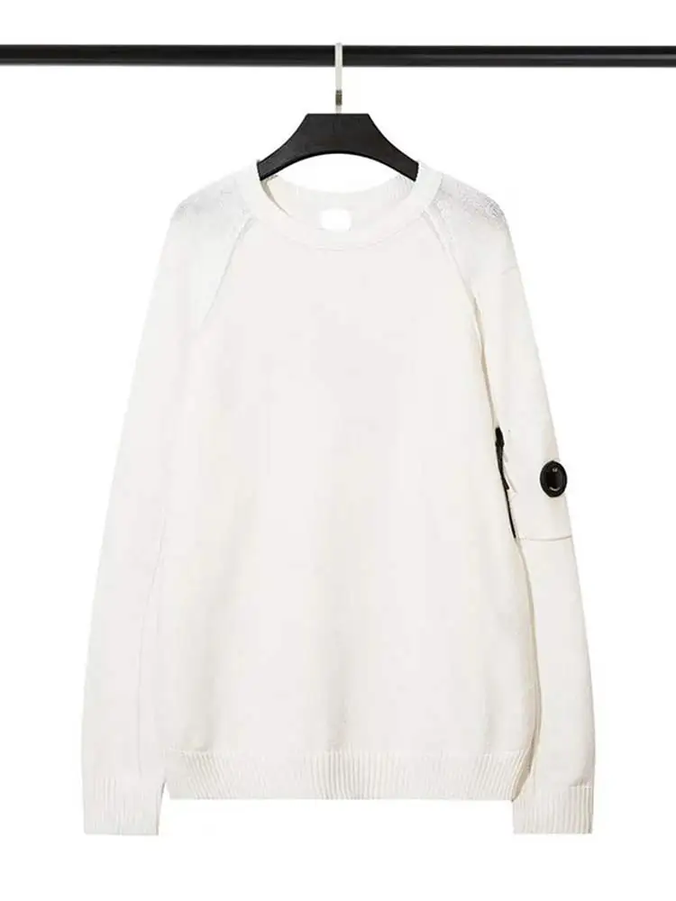 Мужской Повседневный пуловер с круглым вырезом теплый шерстяной вязаный свитер