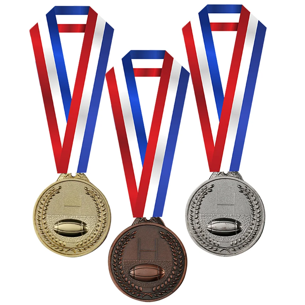 

Medalsawards Kids Medal Award Goldcompetition Bronze Prizes Style Rugby Decorativesilver Participation Ribbonmeeting Decor