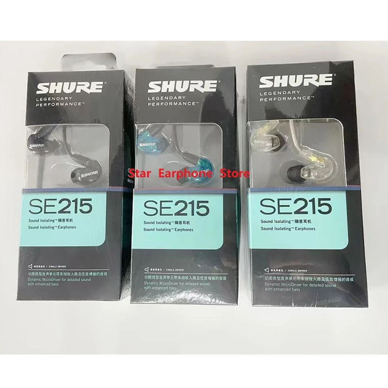 SE215 Earphons Hi-fi se 215 In ear Earbuds Detchabl earphone earspeakers transparent black blue avaible images - 6