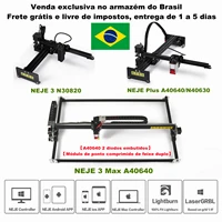 neje max plus cnc laser engraver wood cutter engraving machine printer diy metal mark tools lightburn bluetooth brazil stock