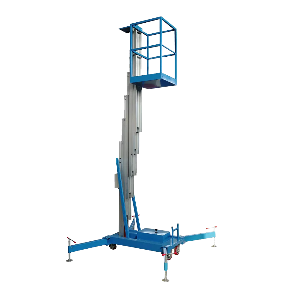 

Aerial Working Platform with Basket One Alloy Scissor 8m 10m High Quality Aluminum Single Mast Vertical Hydraulic Man Lift