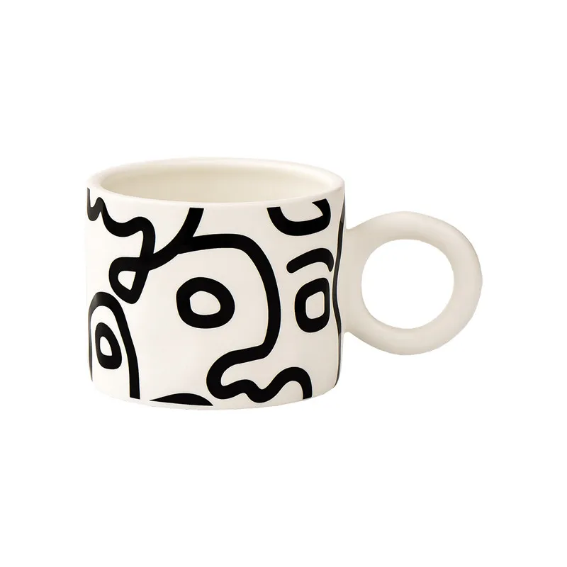 

Creative Graffiti Facial Makeup Ceramics Mugs Coffee Mug Milk Tea office Cups Drinkware the Best birthday Gift for Friends
