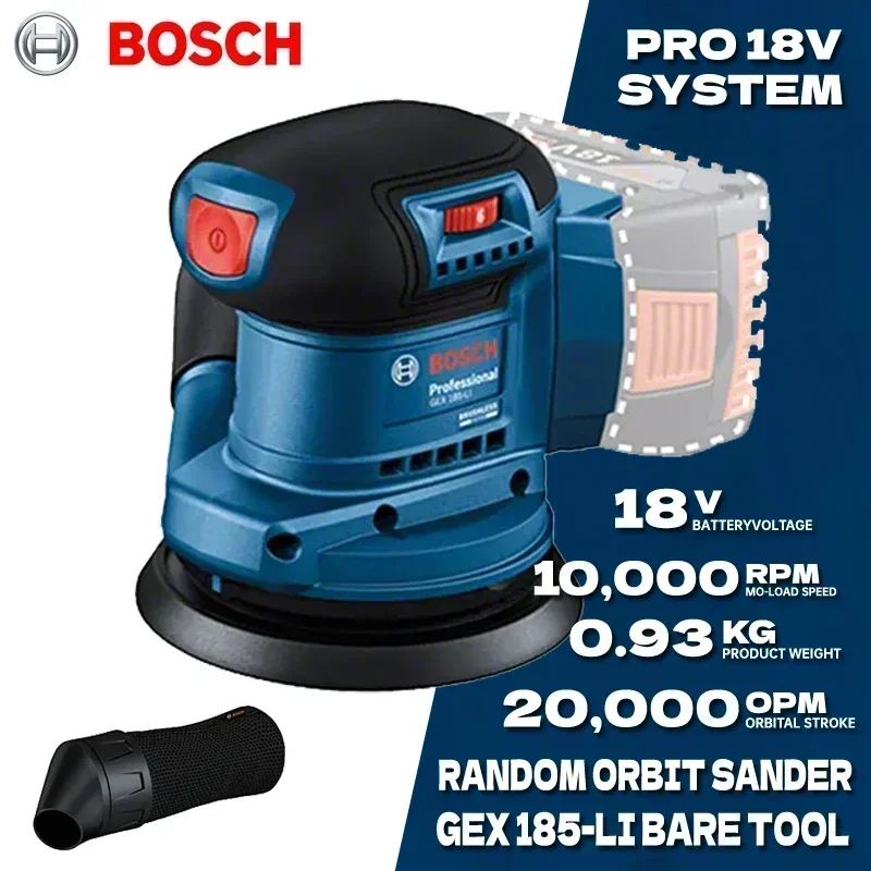 

BOSCH GEX 185-LI Бесщеточный аккумуляторный полировщик