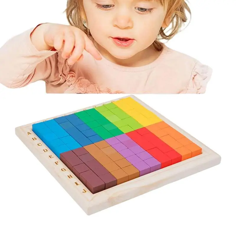 

Math Cubes 3D Shape Puzzles Wooden Educational Developmental Toys Gift Montessori Color Shape Learning Puzzles Gift Ideas
