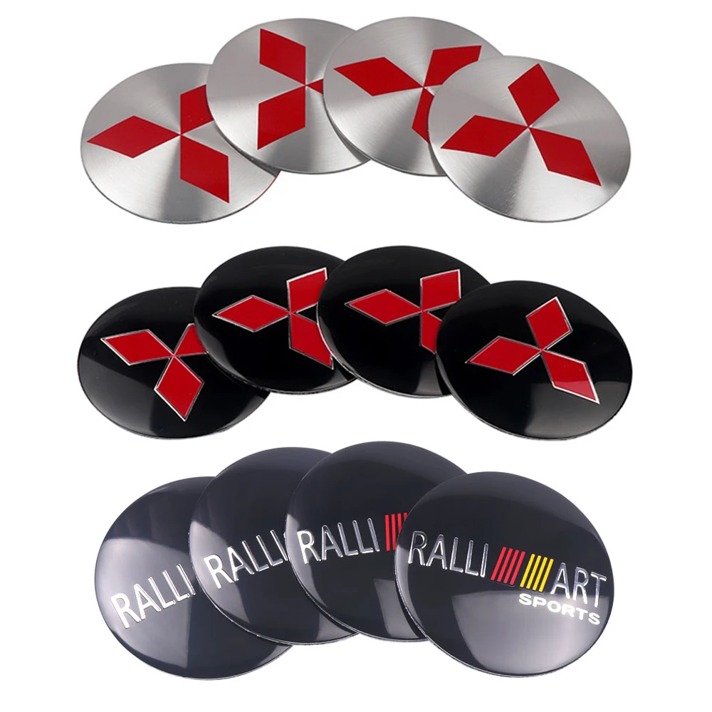 Фото Наклейки-эмблемы на центральные колпачки колесных дисков 56/60 мм для Mitsubishi Eclipse, Lancer, Pajero, ASX, Colt, I200, Space, Delica №3