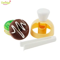 1pc donut mold plastic pastry baking tool cake moulds bread mold moulded mould for plastic hollow bread kitchenware