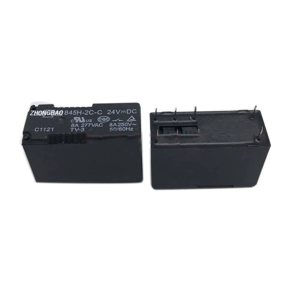 

5PCS 845H-2C-C 12VDC 24VDC TV-3 8 feet 8A relay 845H-2C-C-12VDC 845H-2C-C-24VDC