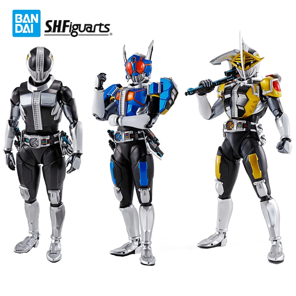 

Bandai Original SHFiguarts Kamen Rider Den-O Rod Form Ax Form Den-O Plat Form SHF Collection Model Anime Figure Action toys