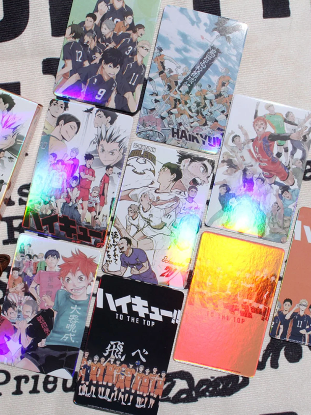Аниме Haikyuu! Лазерная карточка для косплея Shoyo Hinata Oikawa Tooru Kei Tsukishima