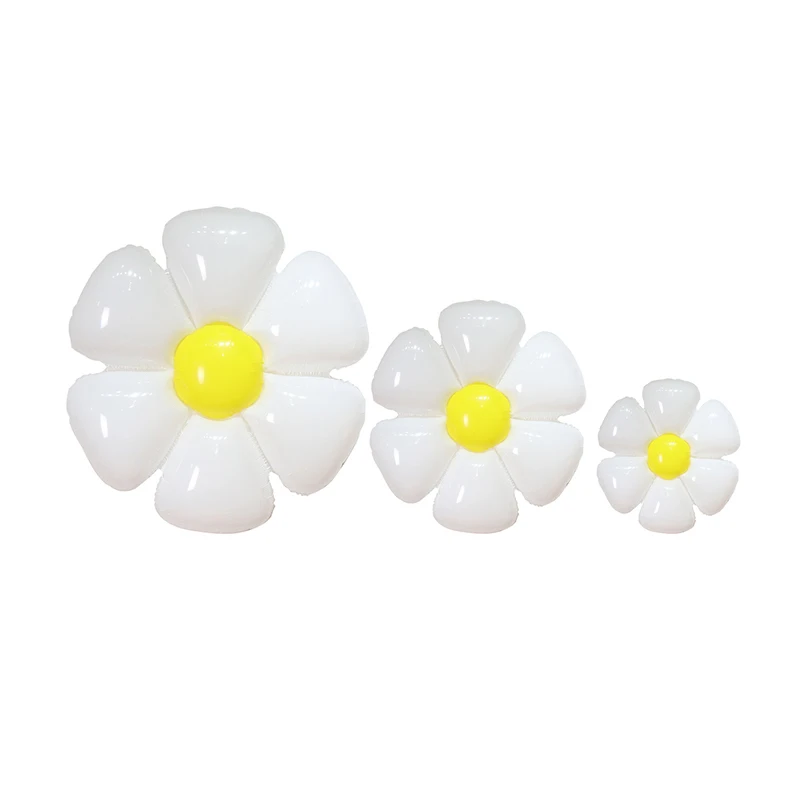 1 шт. алюминиевый шарик со смайликами в виде Маргаритки |