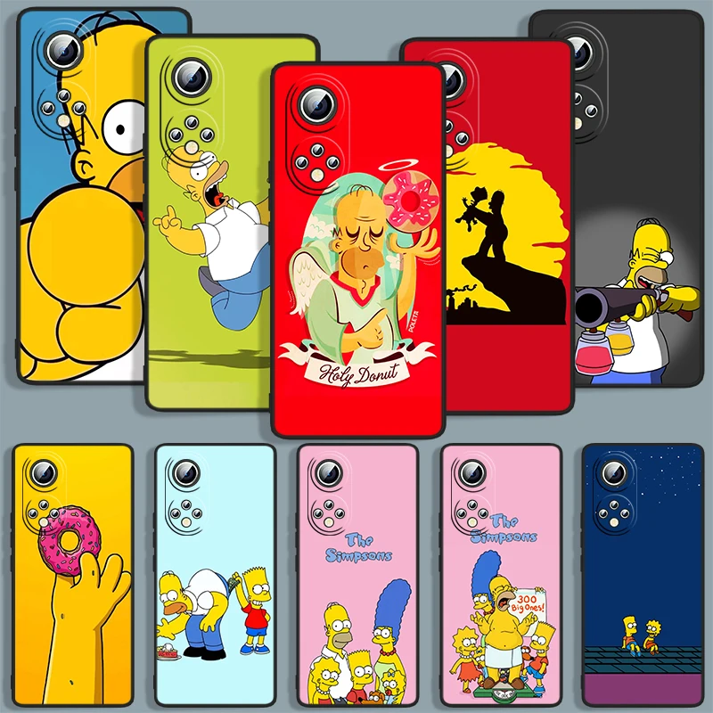 

The Simpsons Phone Case For Huawei Honor 7A 7C 7S 8 8A 8C 8X 9 9A 9C 9X 9S Pro Prime MAX Lite Black Iuxury Silicone Funda Cover