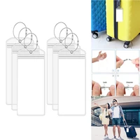 fashion portable transparent luggage tags suitcase id addres holder label for travel outdoor accessories luggage tag