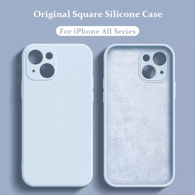 

Official Original Liquid Case For Apple iPhone 13 12 Pro Max 7 8 Plus XR XS X For iPhone 11 Pro Max 13 Mini SE 2020 Full Cover