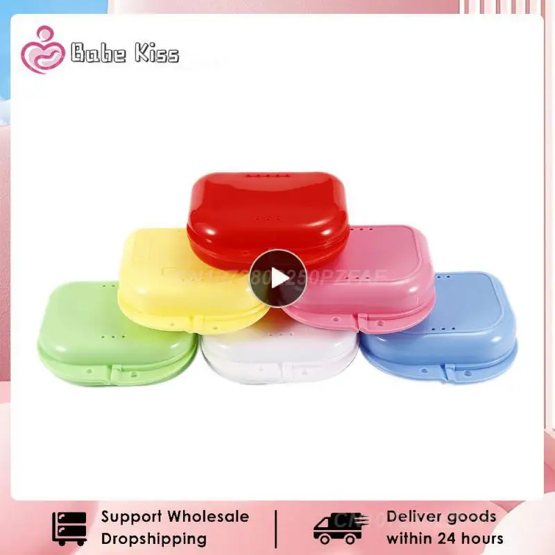 

1~40PCS Teeth Retainer Box Retainers Boxes Denture Storage Box Plastic Case Portable Travel Holder