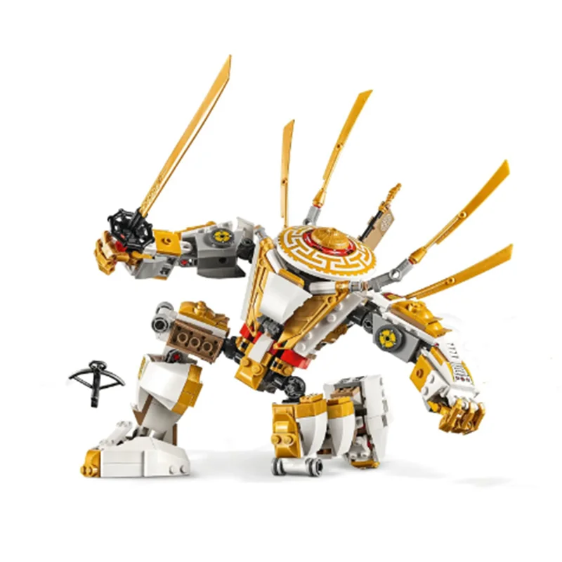 571 Шт. Technica Ninja Sword Golde Механический Робот-воин Строительные Блоки Модель Меха