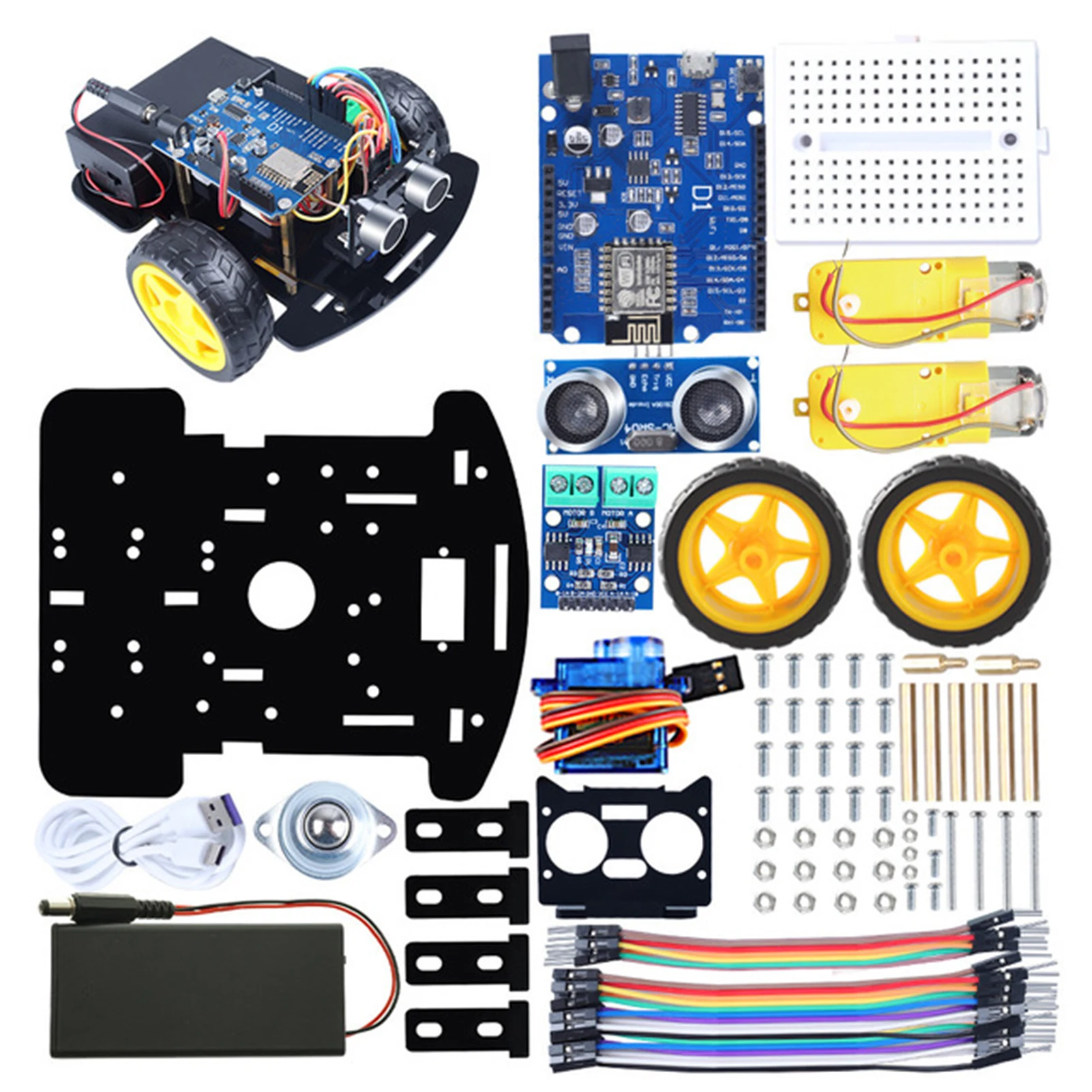 Smart Robot DIY Kit Intelligent Programmable with Arduino System Obstacle Avoidance Tracking STEM Wireless Vehicle | Канцтовары для