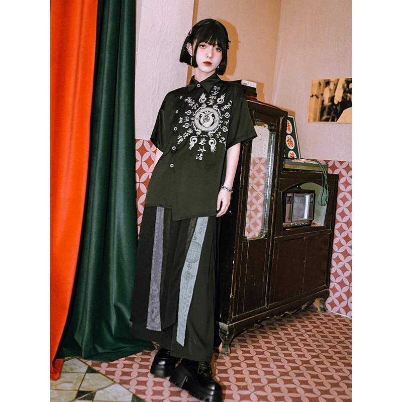 Рубашка женская с принтом в виде странного дома Формула цинксина Свободный Топ