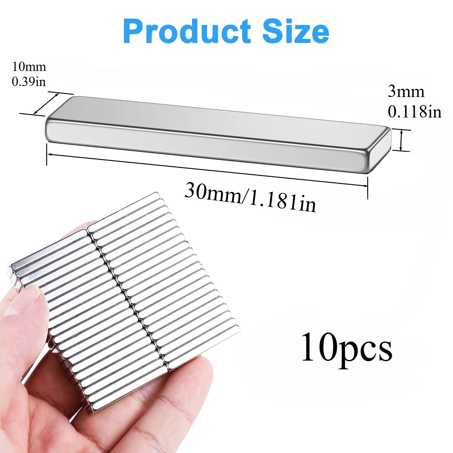 

30х10х3/40х10х3/50х10х3мм прямоугольные магниты разных спецификаций, подходят для складских товаров, офисов и декораций.
