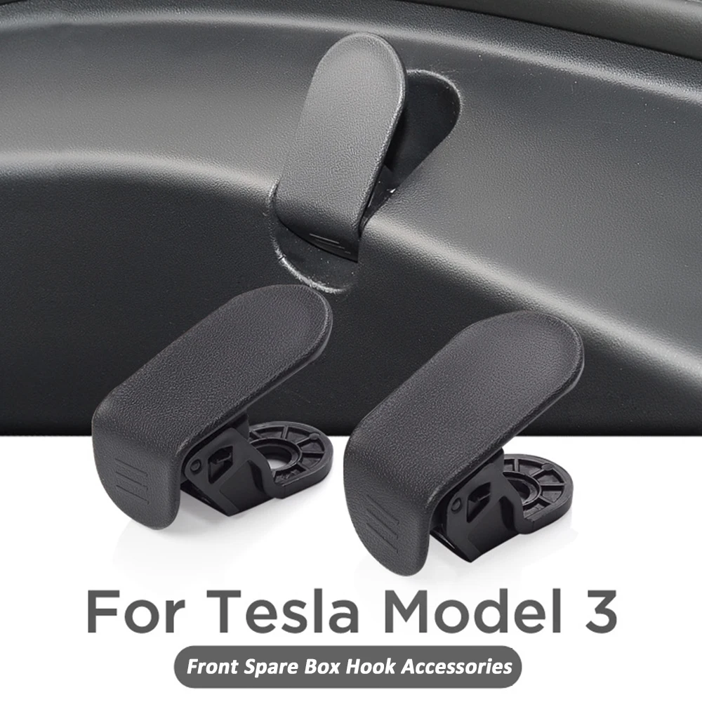 

Front Car Trunk Hook for Tesla Model 3 2016 - 2022 Frunk Hook Bag Modified Interior Accessories Bolt Cover Model3 Grocery Clip