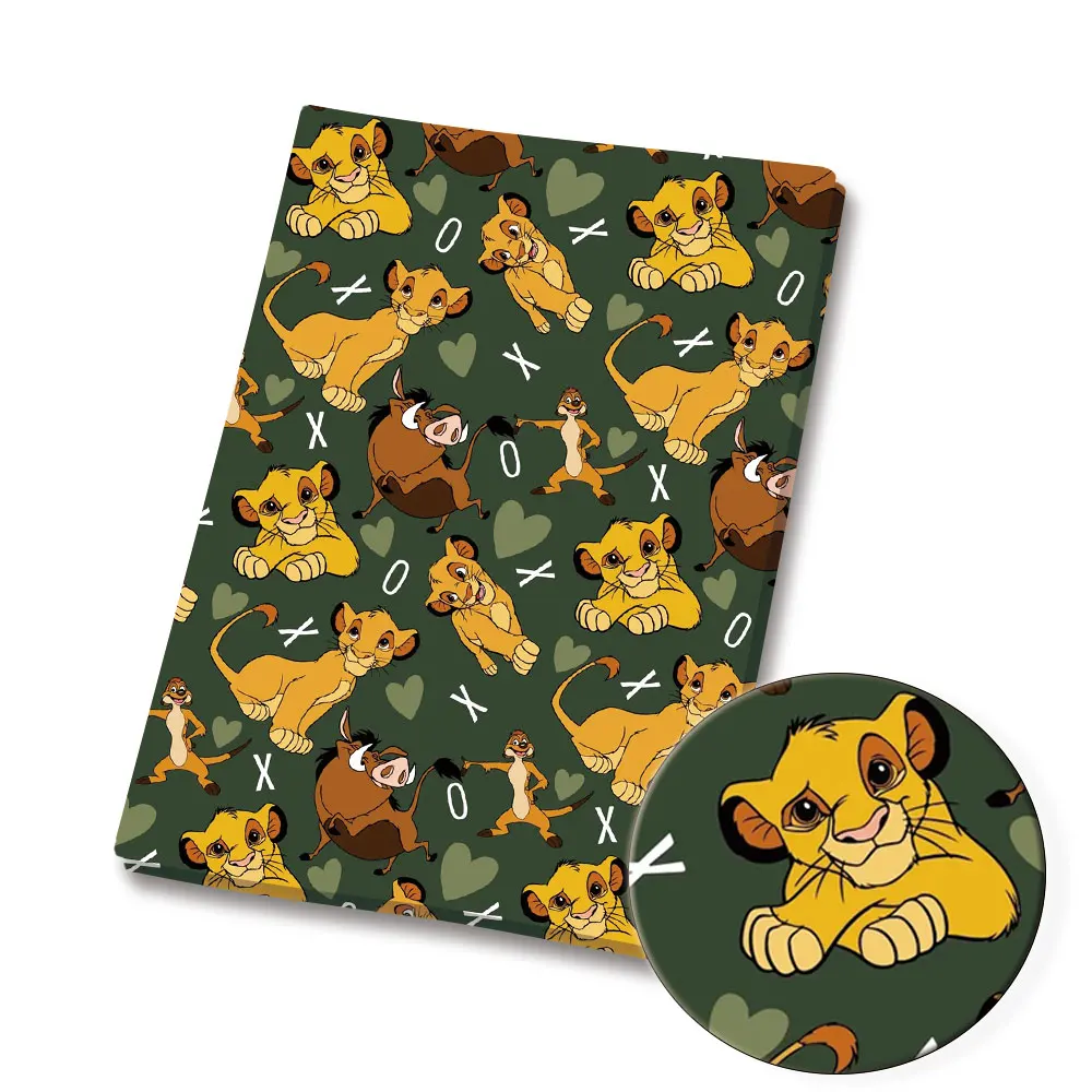 Фото Ткань Disney King Lion, хит продаж, сделай сам, ручное шитье, лоскутное шитье, детское платье, домашний лист 140 см, ткань с принтом, детская ткань для шитья №5