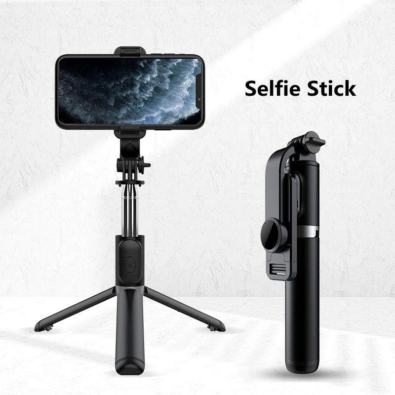 

Selfie Stick Tripod with Wireless Remote shutter Mini Extendable 4 in 1 Selfie Stick 360 Rotation Phone Stand Holder