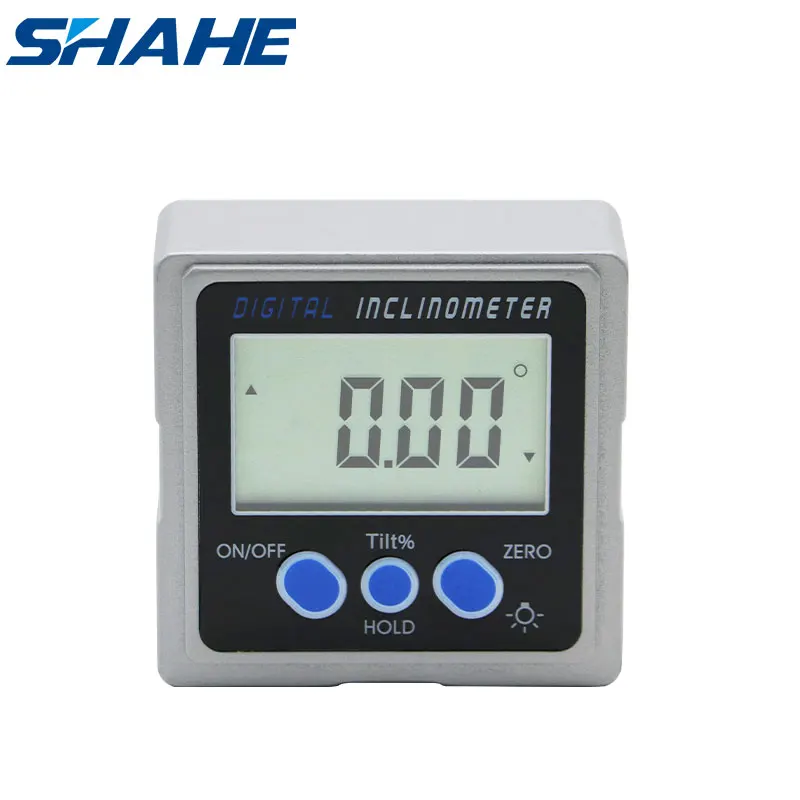 

Shahe Magnetic Digital Level And Angle Finder Inclinometer Bevel Gauge With 3-sides Magnets Metal Protractor