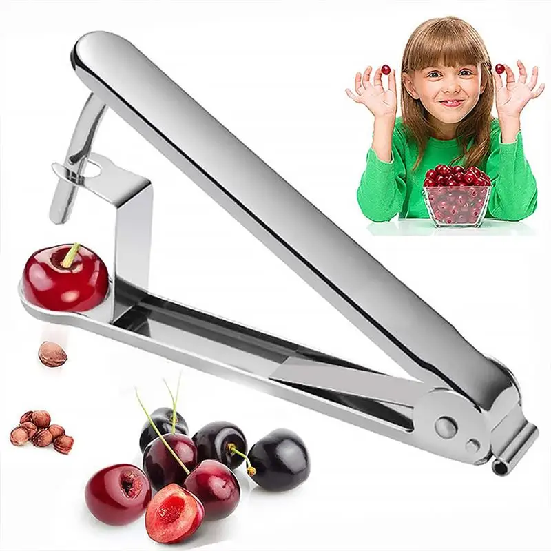 

Stainless Steel Hand Press Fruit Core Remover Cherry Jujube Nuclear Olive Pitter Corer Seed Removal Squeeze Grip Kitchen Tool
